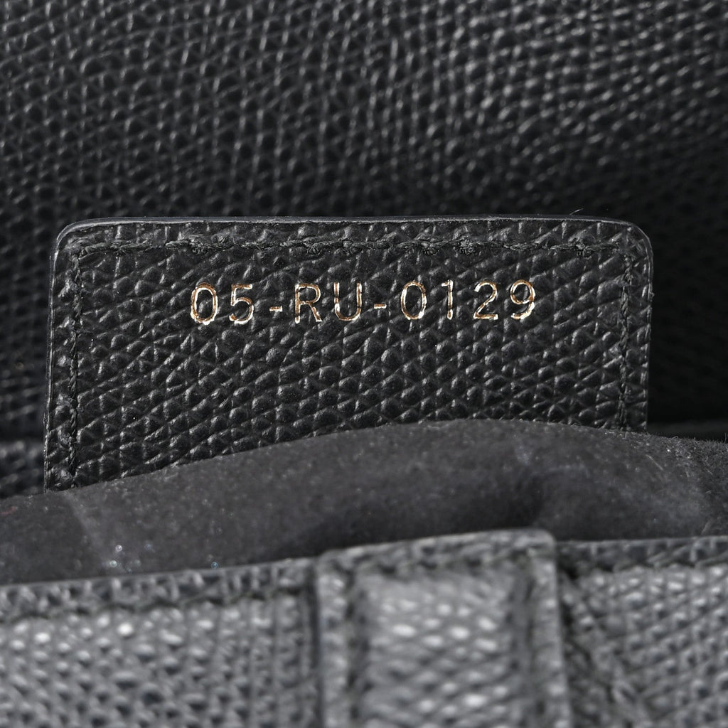 Grained Calfskin Saddle Bag Black