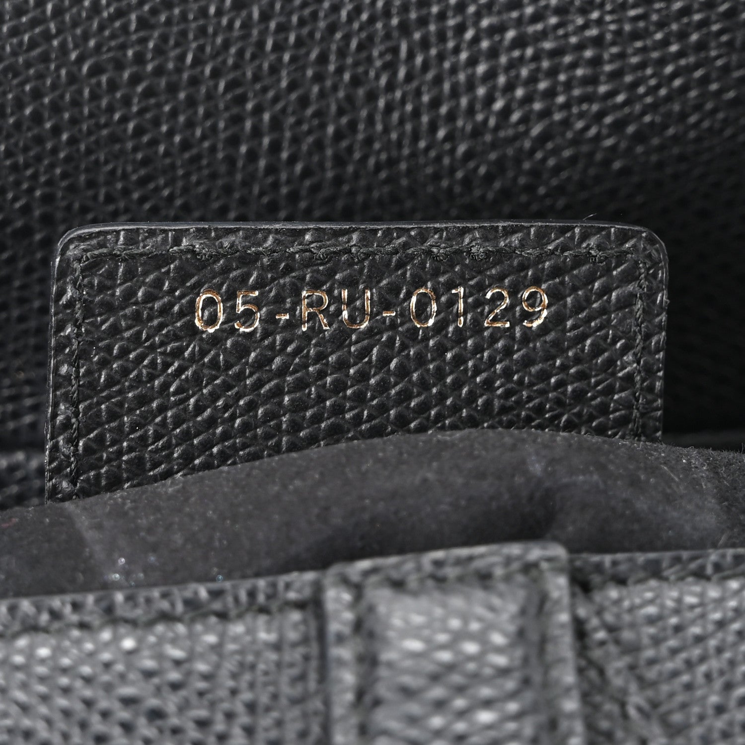 Grained Calfskin Saddle Bag Black