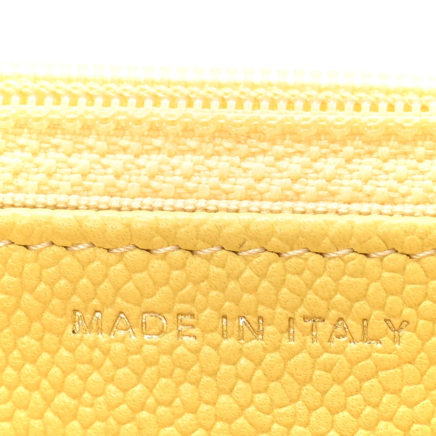 Caviar Quilted Tiny CC Wallet On Chain WOC Yellow