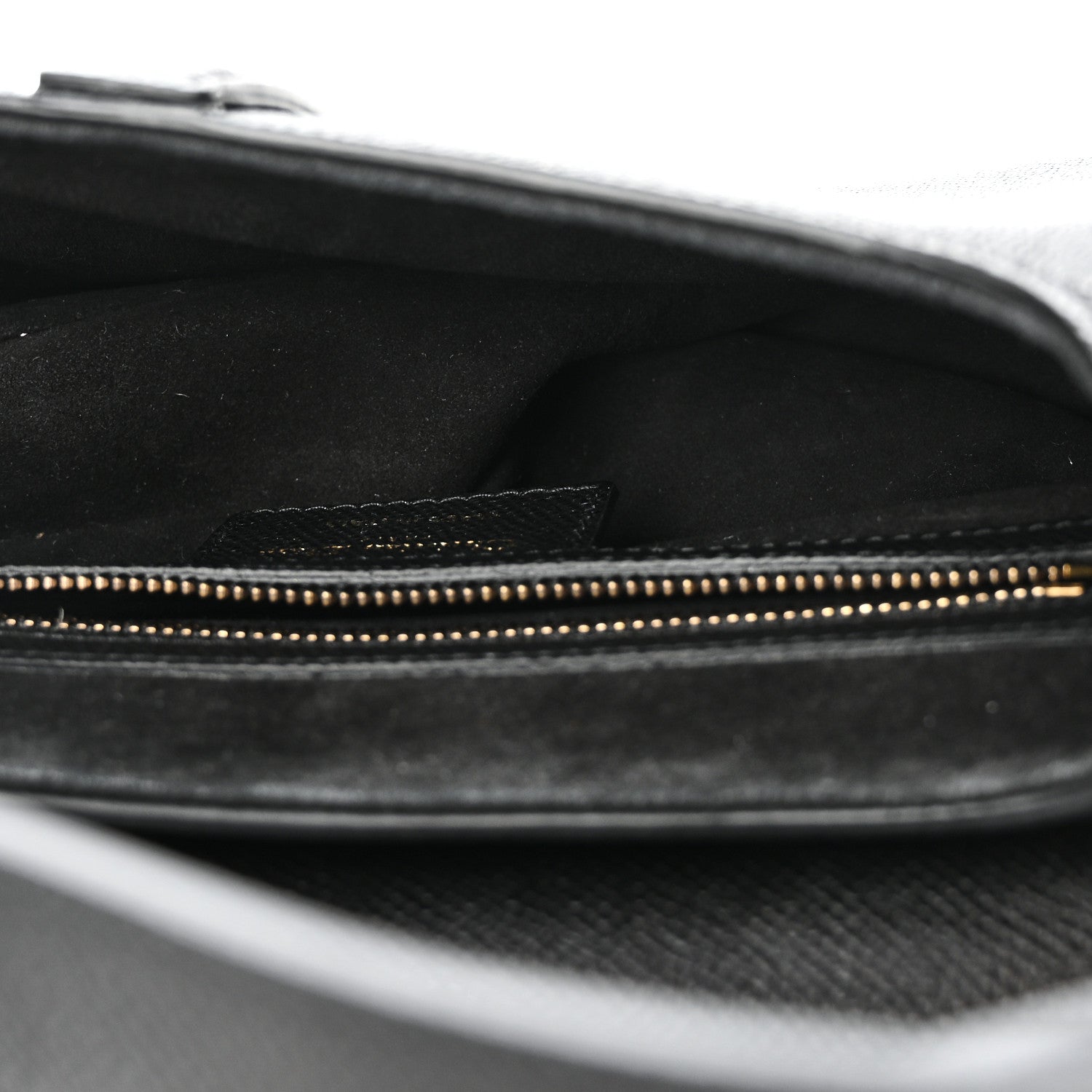 Grained Calfskin Saddle Bag Black