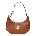 Smooth Calfskin Medium Strap Ava Triomphe Shoulder Bag Tan