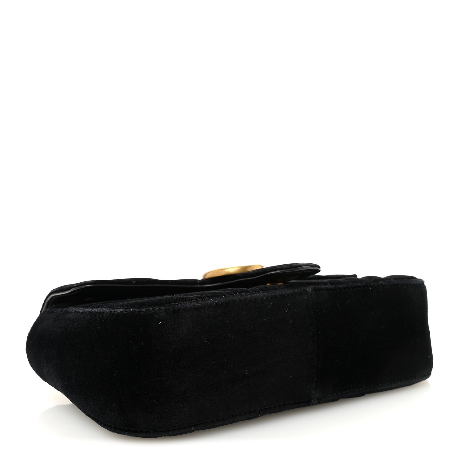 Velvet Matelasse Mini GG Marmont Shoulder Bag Black