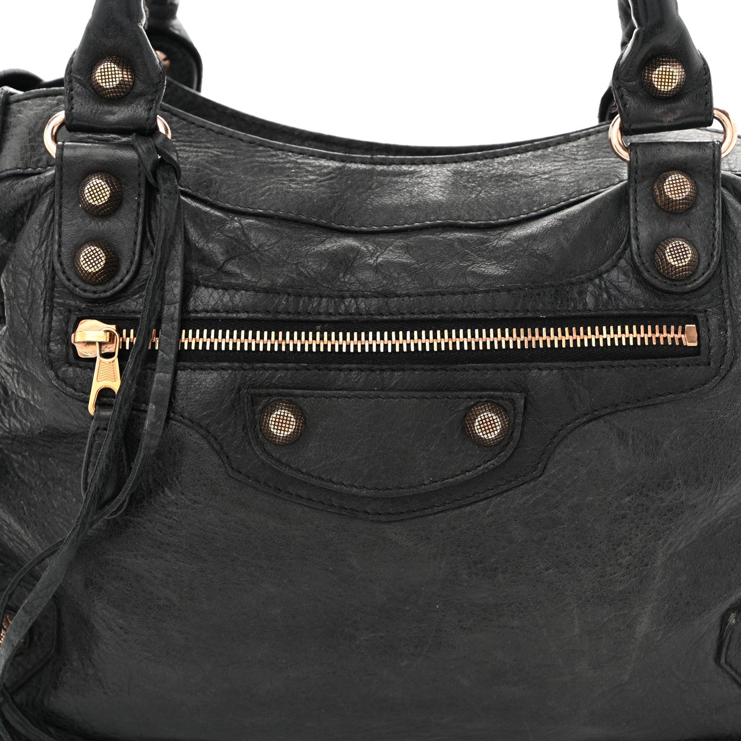 Agneau Giant 12 Rose Gold Hardware Town Black