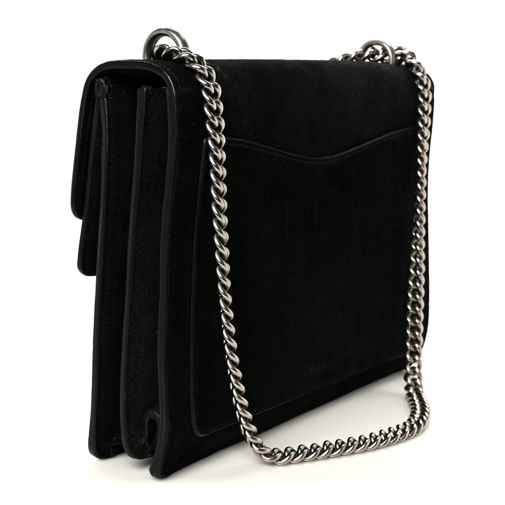 Suede Medium Dionysus Shoulder Bag Black