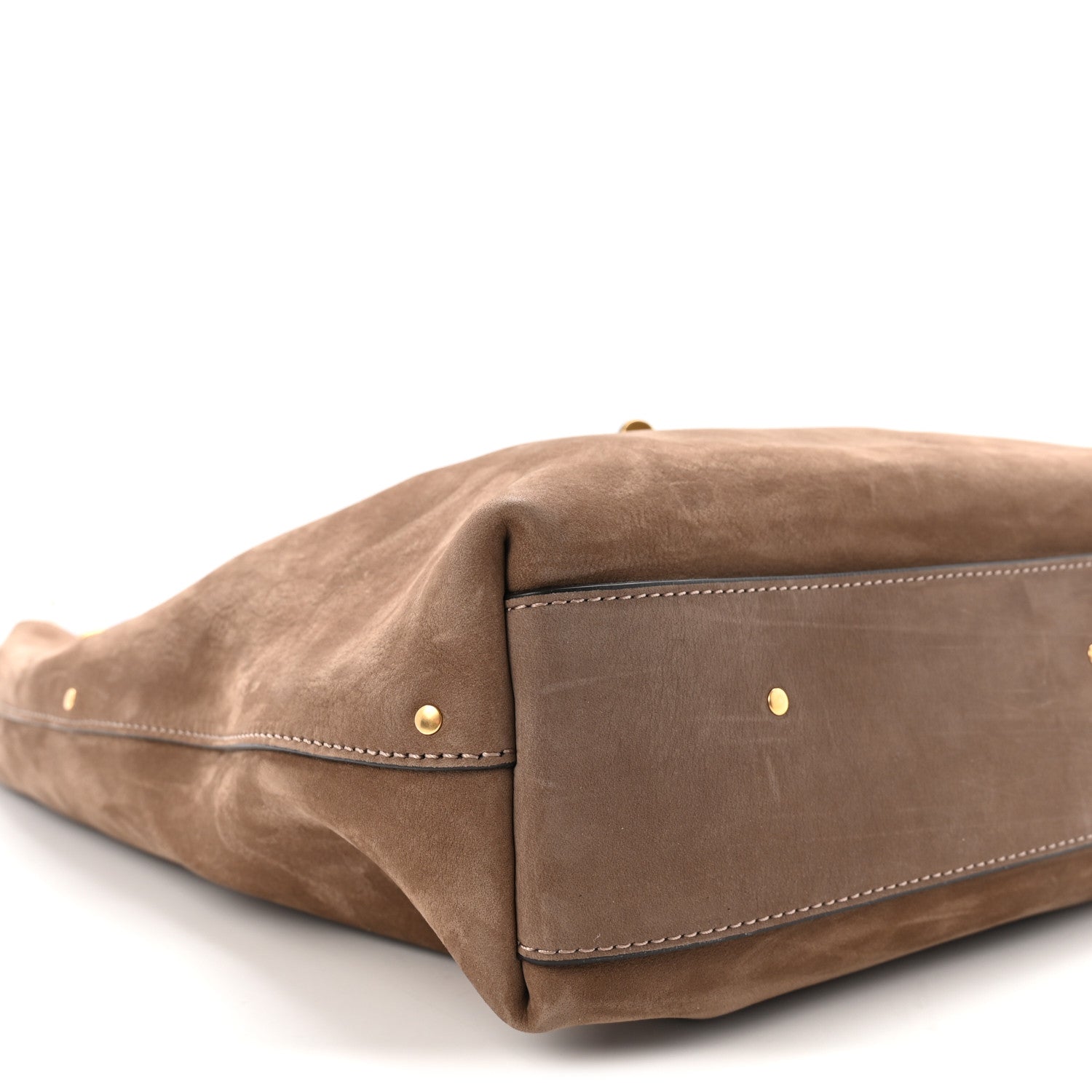 Suede Calfskin Marcie Hobo Bag Flannel Grey