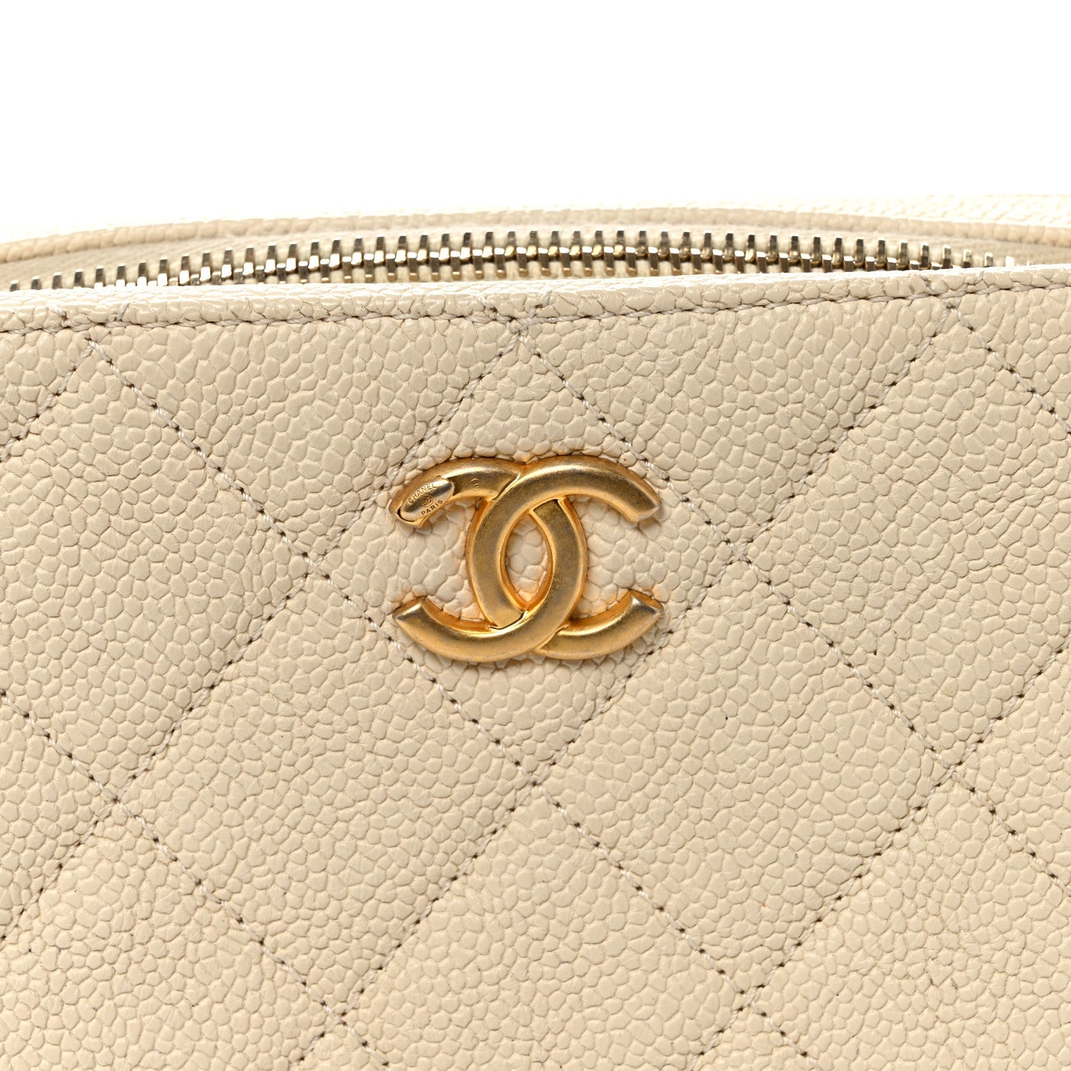 Caviar Quilted Flap Waist Bag White