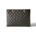 Chanel Grand Shopper Tote in Black Cavier Leather with Gold Hardware