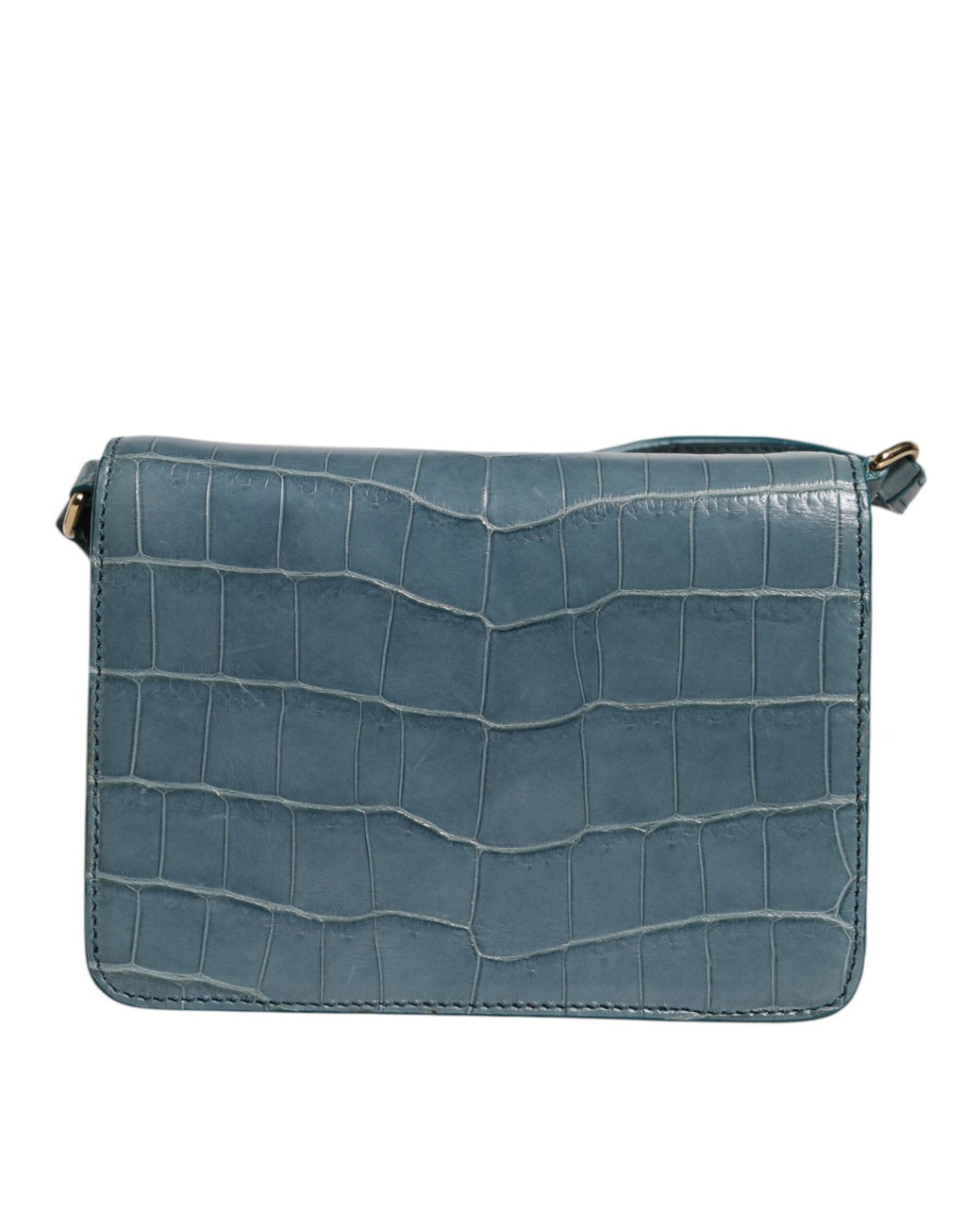 Dolce & Gabbana Green Exotic Leather DG Plaque Crossbody Mini Women's Bag