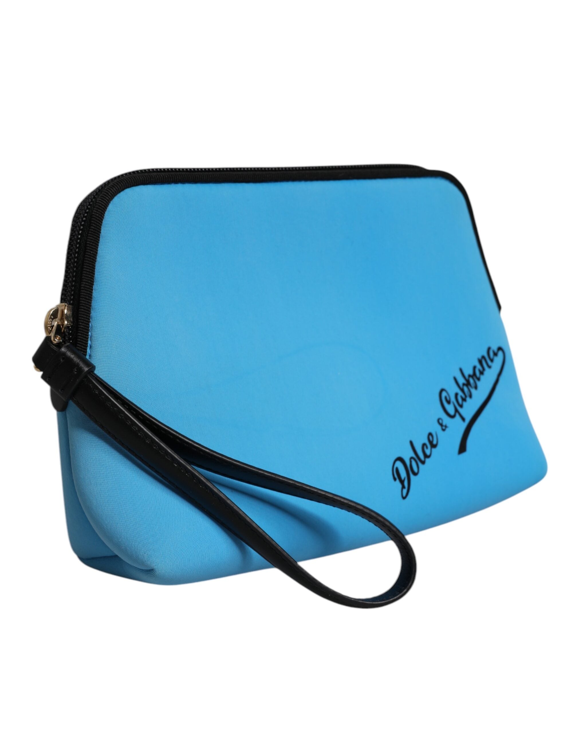 Dolce & Gabbana Blue DG Logo Print Clutch Zip Borse Pouch Women's Bag ( )