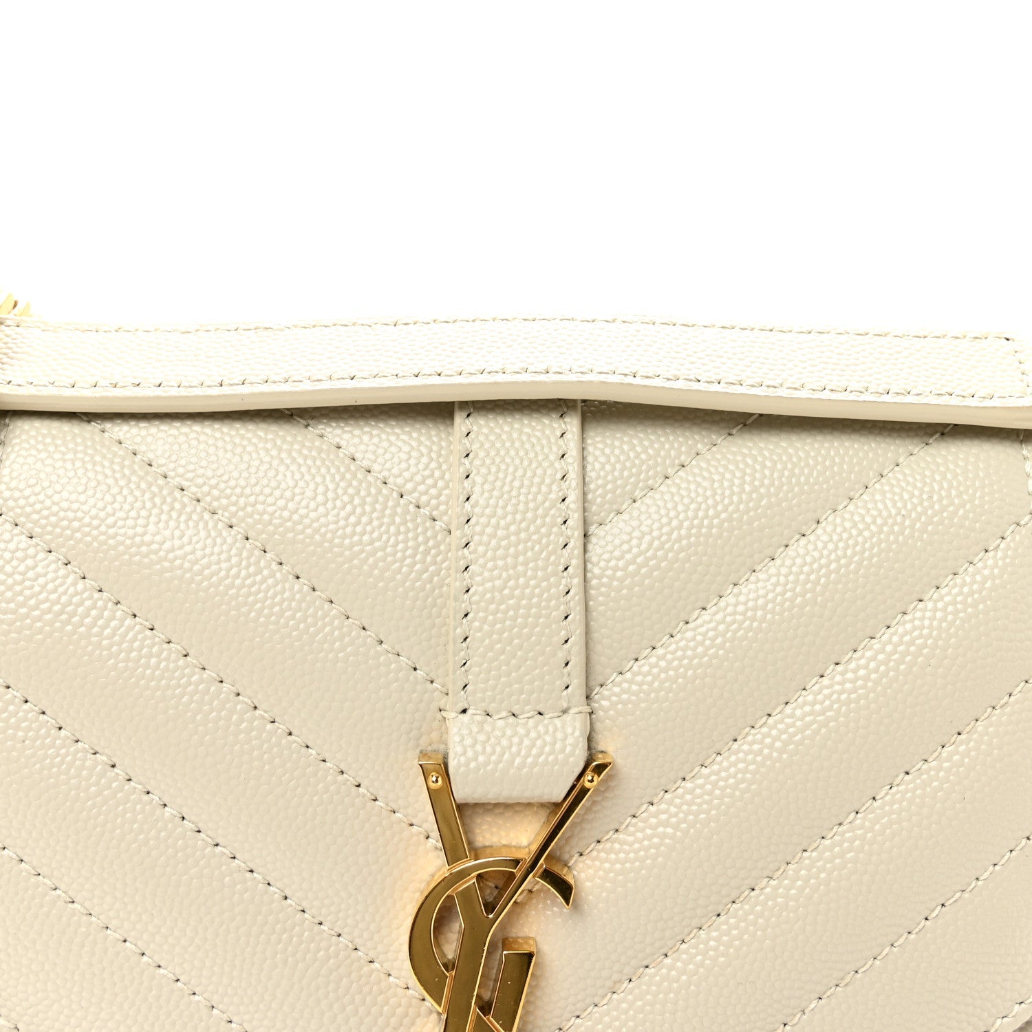 Grain De Poudre Textured Mixed Matelasse Medium Triquilt Monogram Satchel Crema Soft