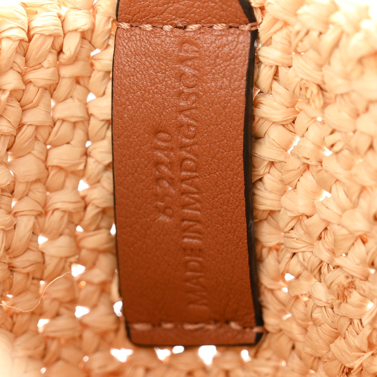 Raffia Mini Slit Tote Bag Natural Tan
