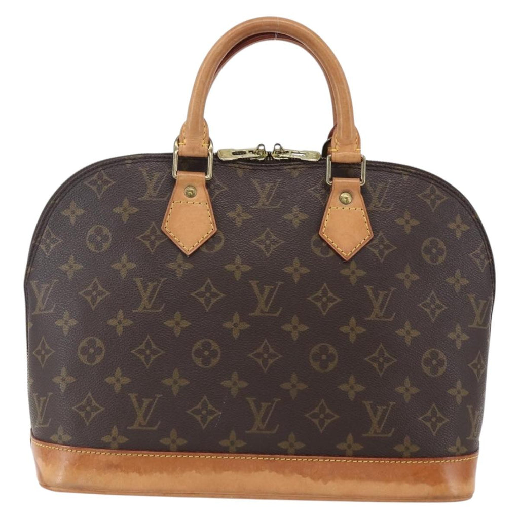 Louis Vuitton Alma Handbag Monogram Canvas Brown Canvas Handbag (Authentic  )