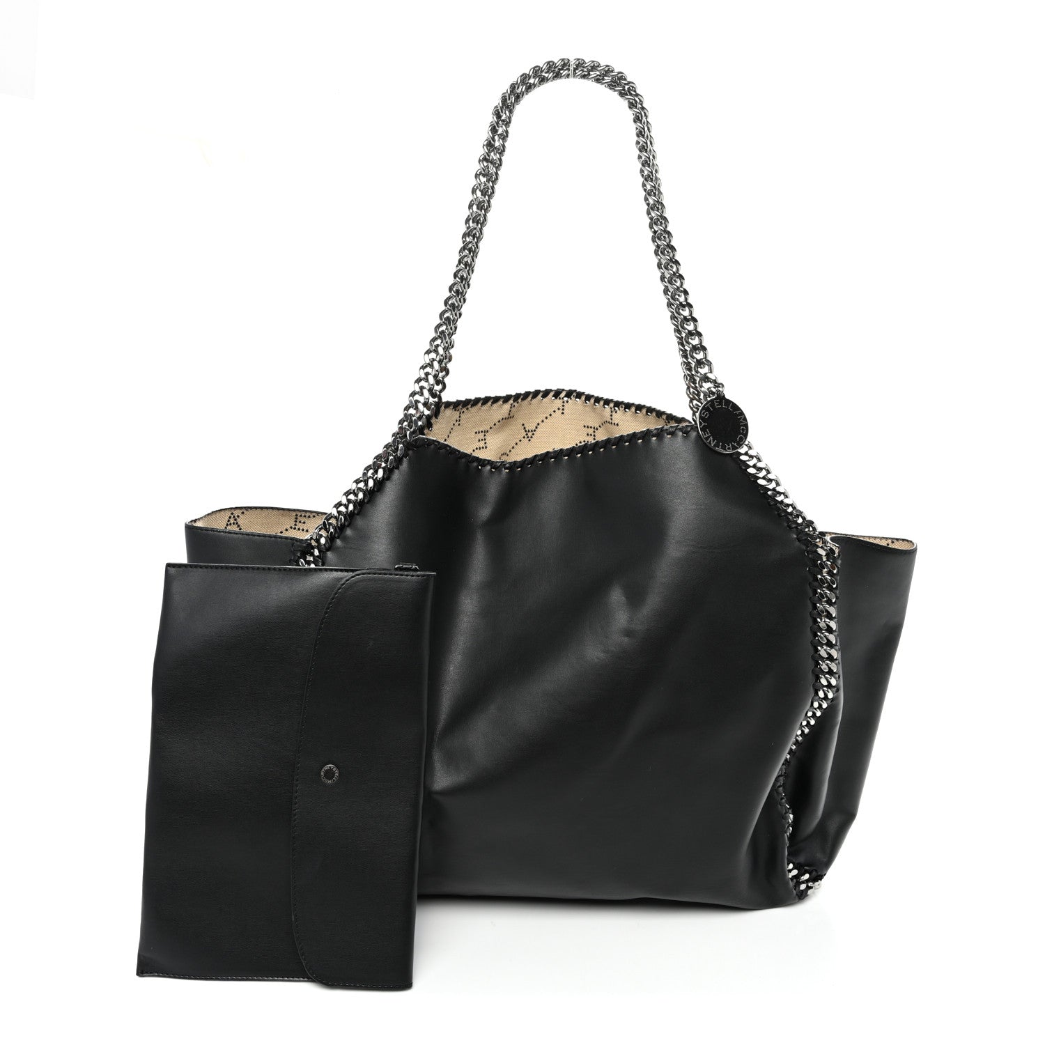 Alter Nappa Falabella Fine Chain Tote Black