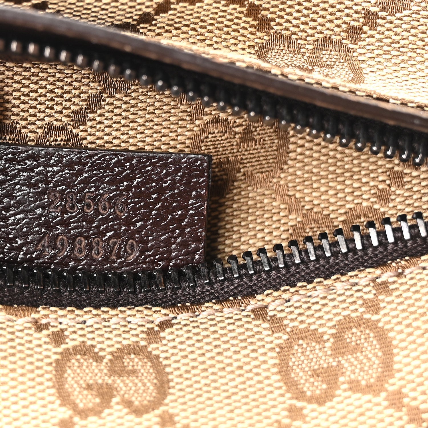 GG Monogram Web Double Pocket Belt Bag Dark Brown
