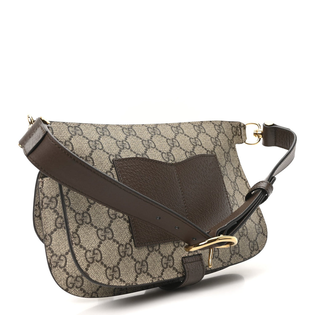 GG Supreme Monogram Textured Dollar Calfskin Blondie Belt Bag Beige Ebony New Acero Beige Ebony New Acero