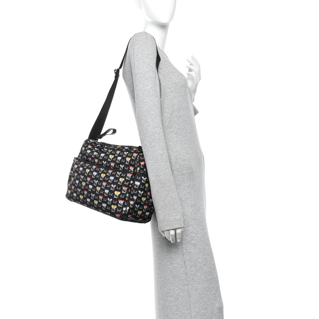 Nylon FF Monster Diaper Bag Black Multicolor