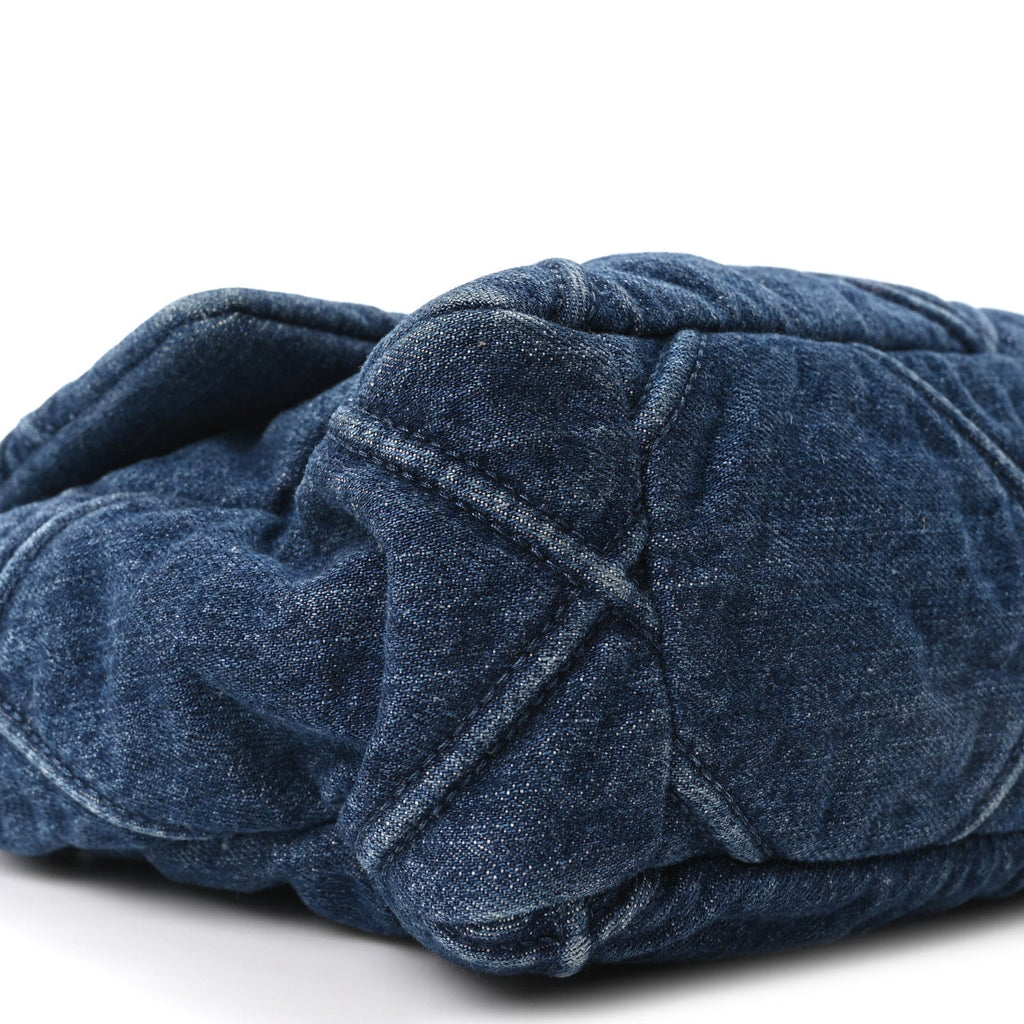 Denim Quilted Medium Chanel 19 Flap Blue