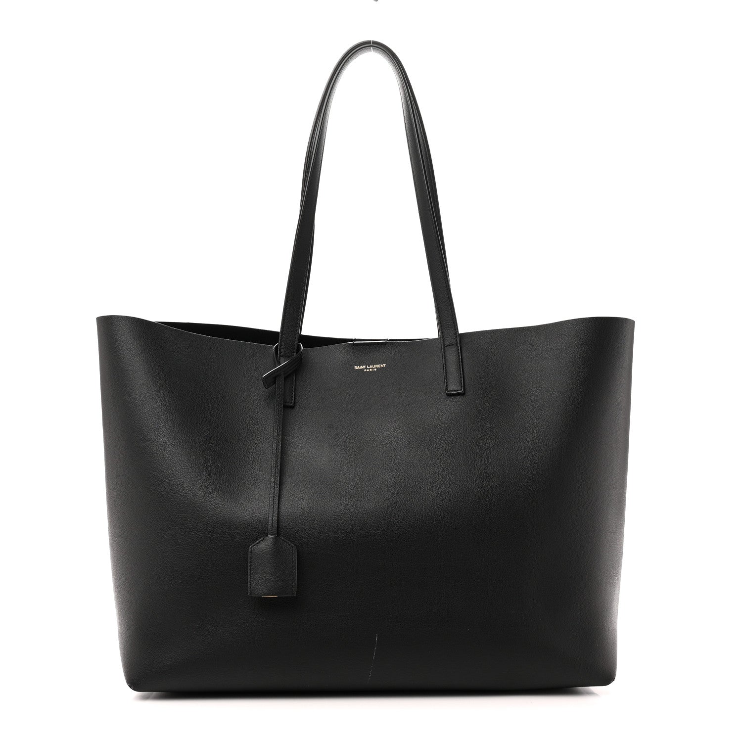 Calfskin Large Shopping Tote Black
