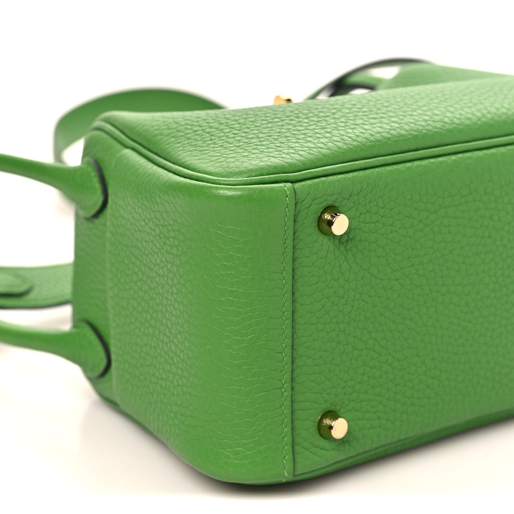 Taurillon Clemence Mini Lindy 20 Vert Yucca