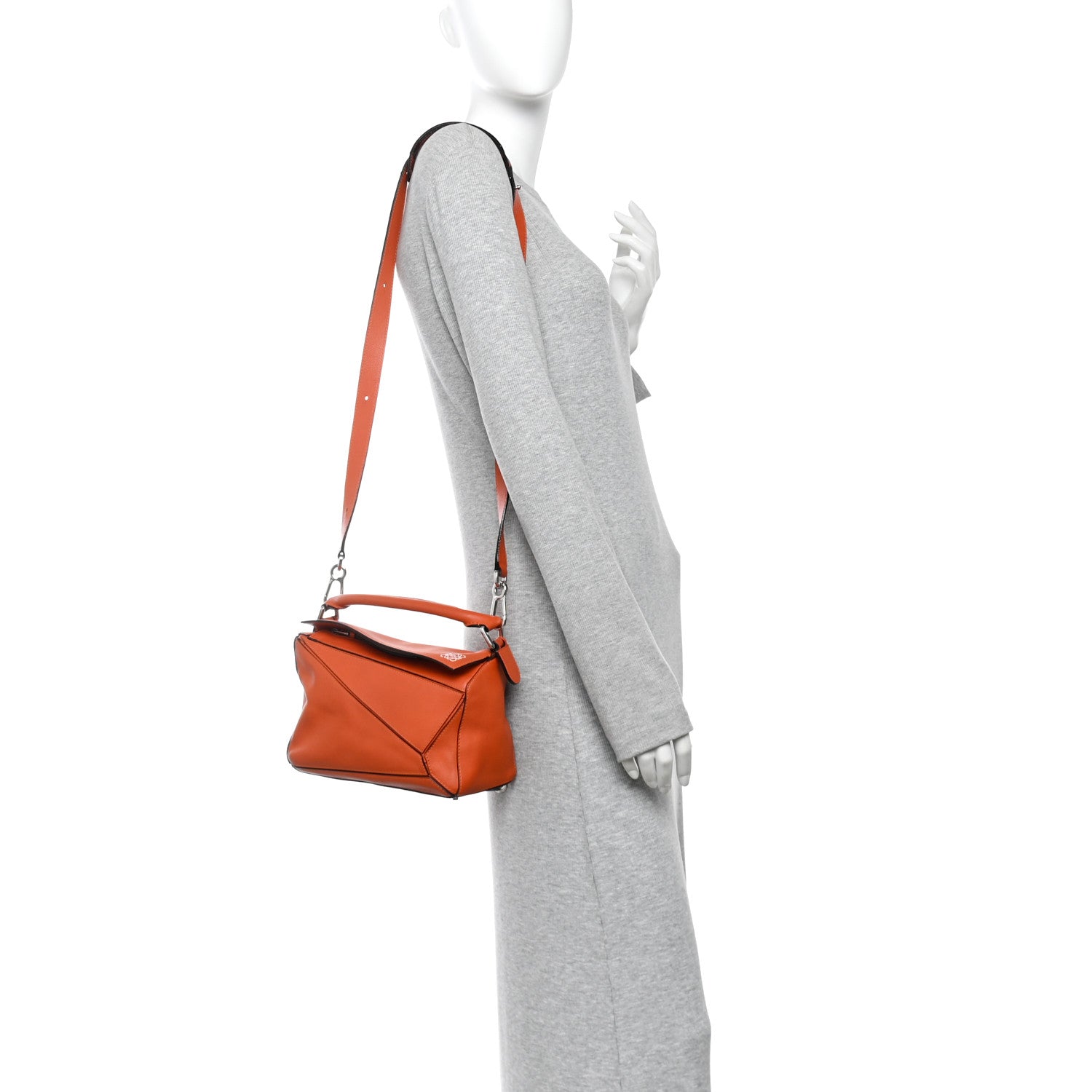 Calfskin Small Puzzle Bag Orange