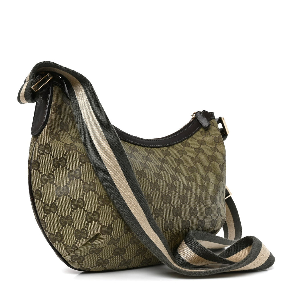 Monogram Medium Half Moon Hobo Green