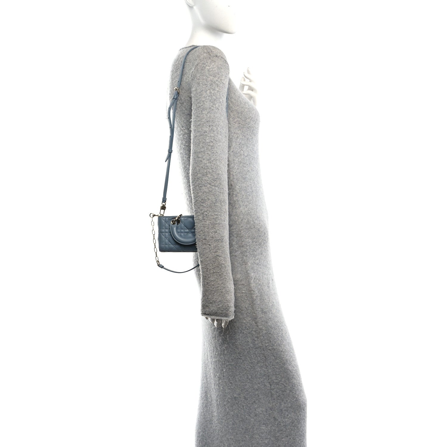 Lambskin Cannage Micro Lady D-Joy Cloud Blue