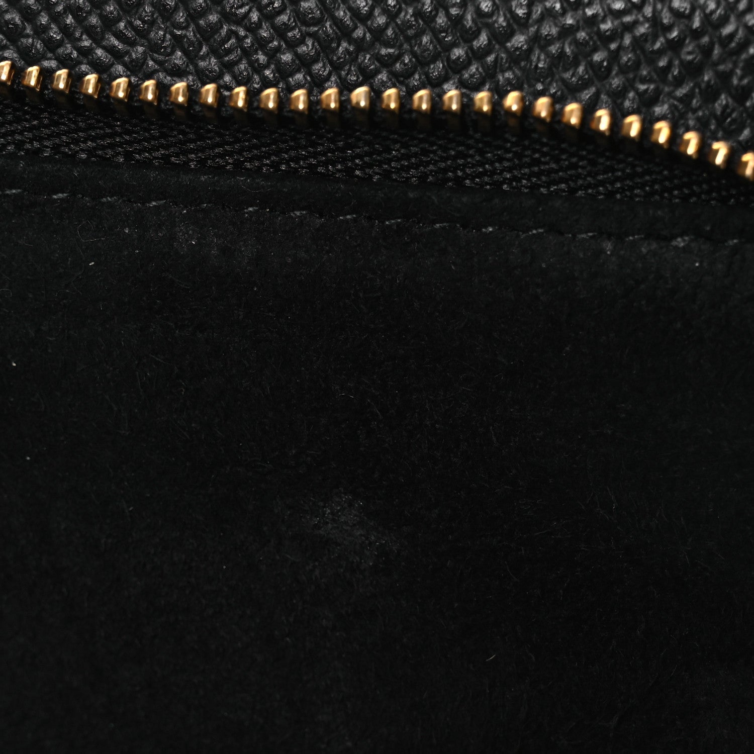 Grained Calfskin Caro Double Pouch Black