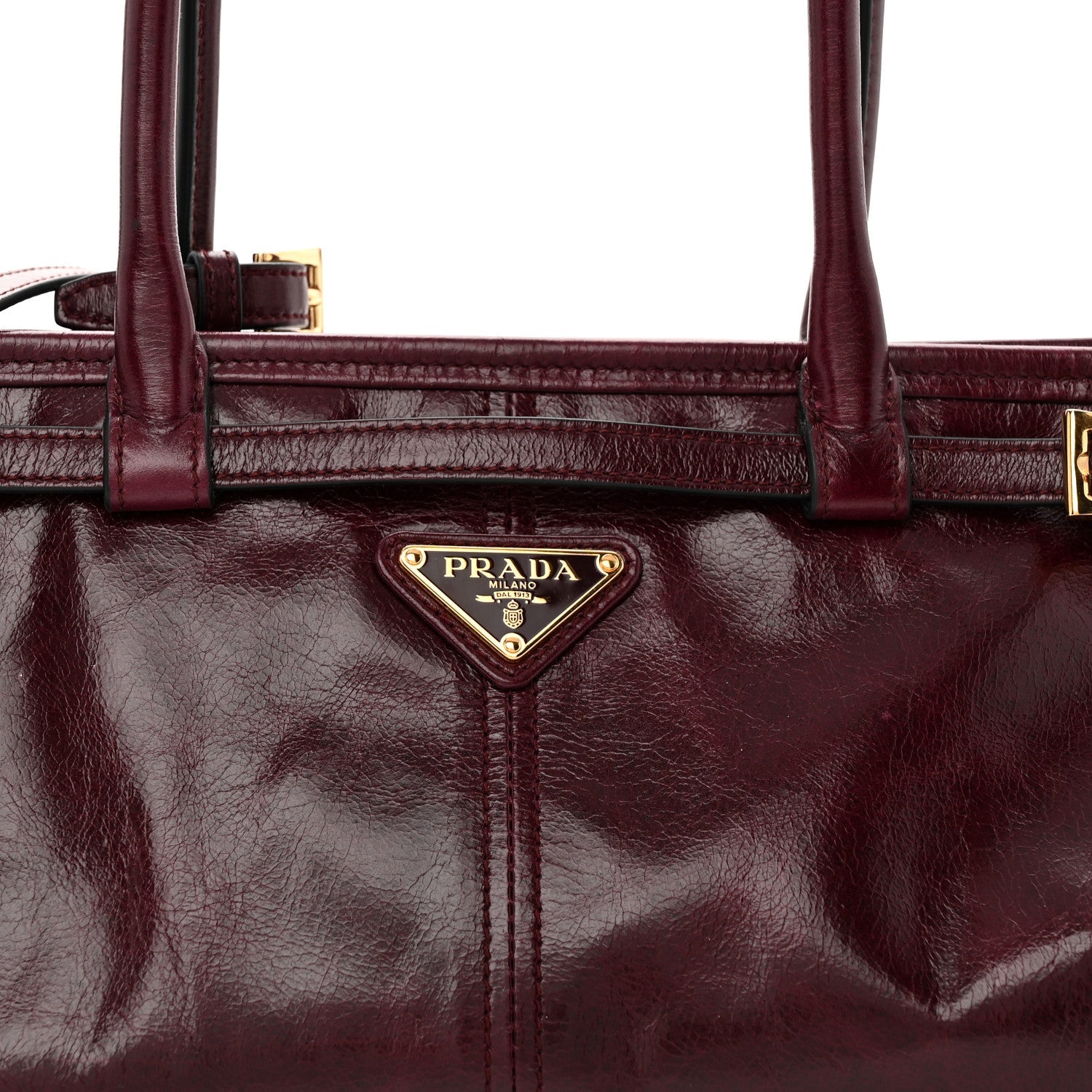 Shiny Nappa Medium Bonnie Shoulder Bag Bordeaux