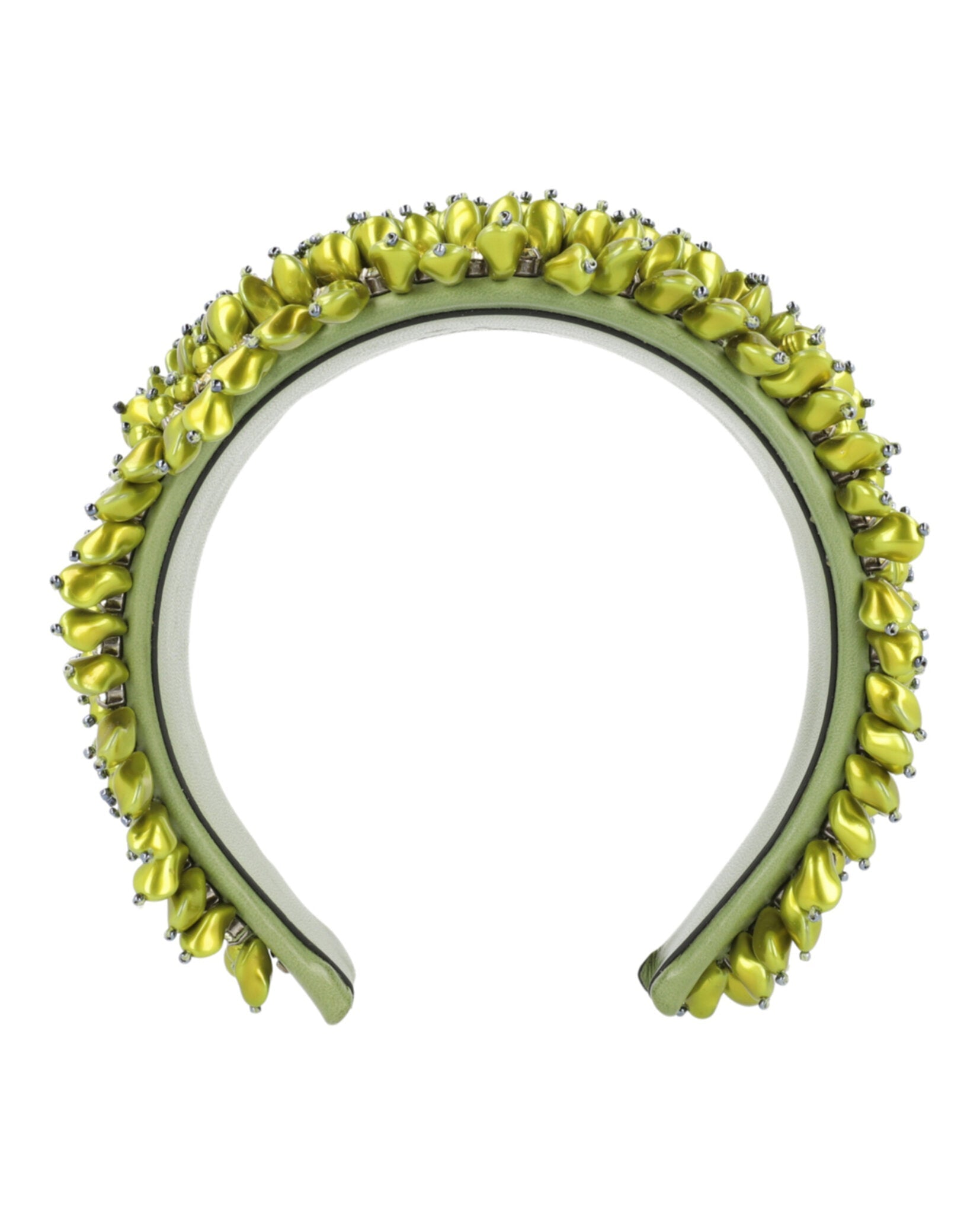 Gucci Womens Beaded Headband Green