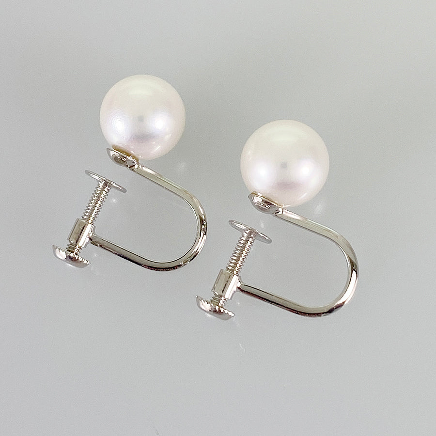 Necklace Silver White gold Akoya Pearl