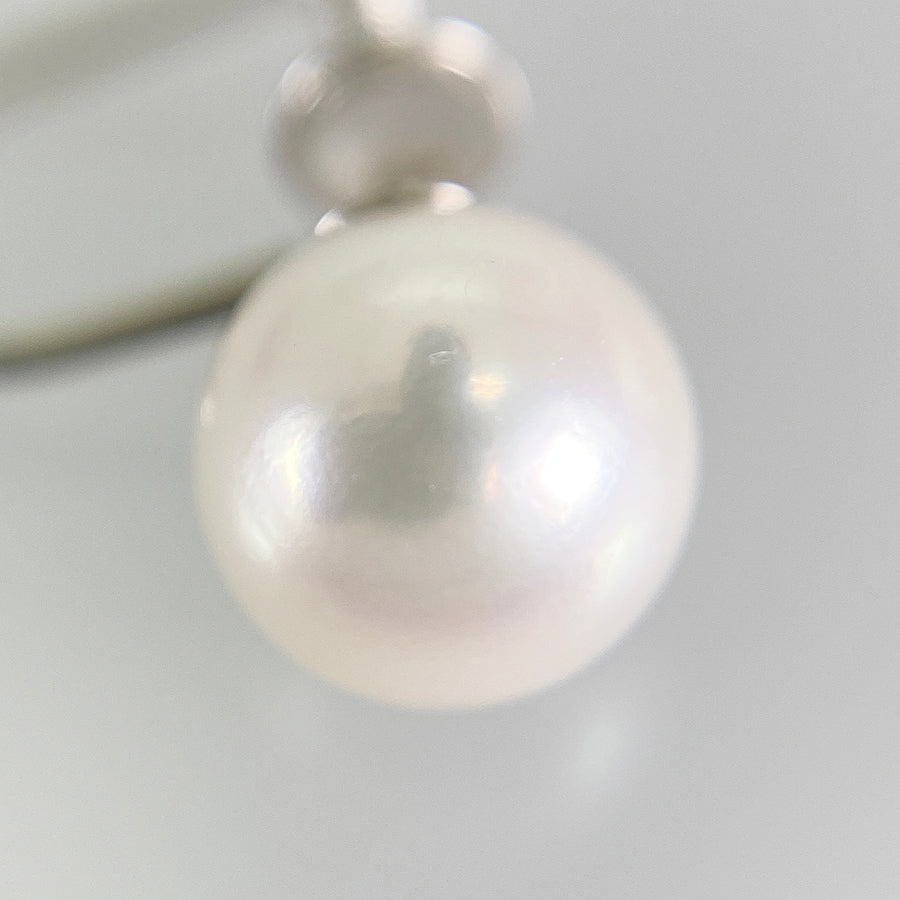 Necklace Silver White gold Akoya Pearl