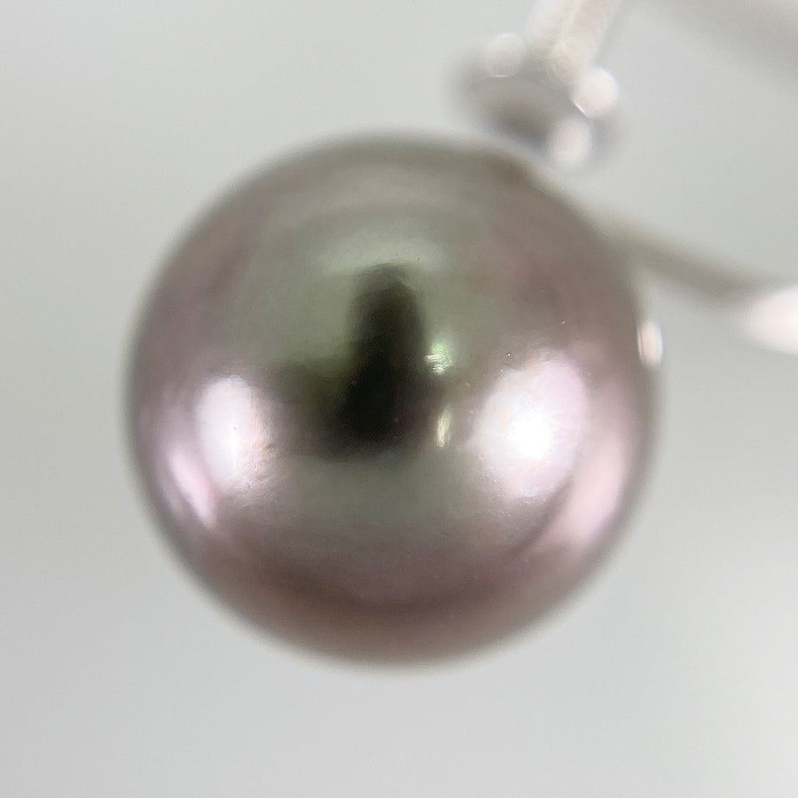 Necklace Silver White gold Black Butterfly Pearl