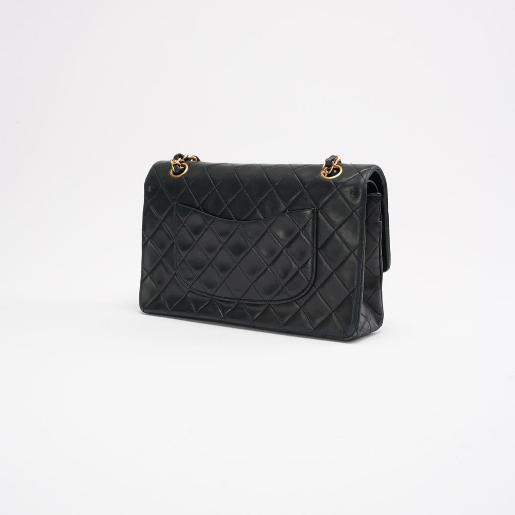 Chanel Vintage Black Classic Double Flap Bag 1991