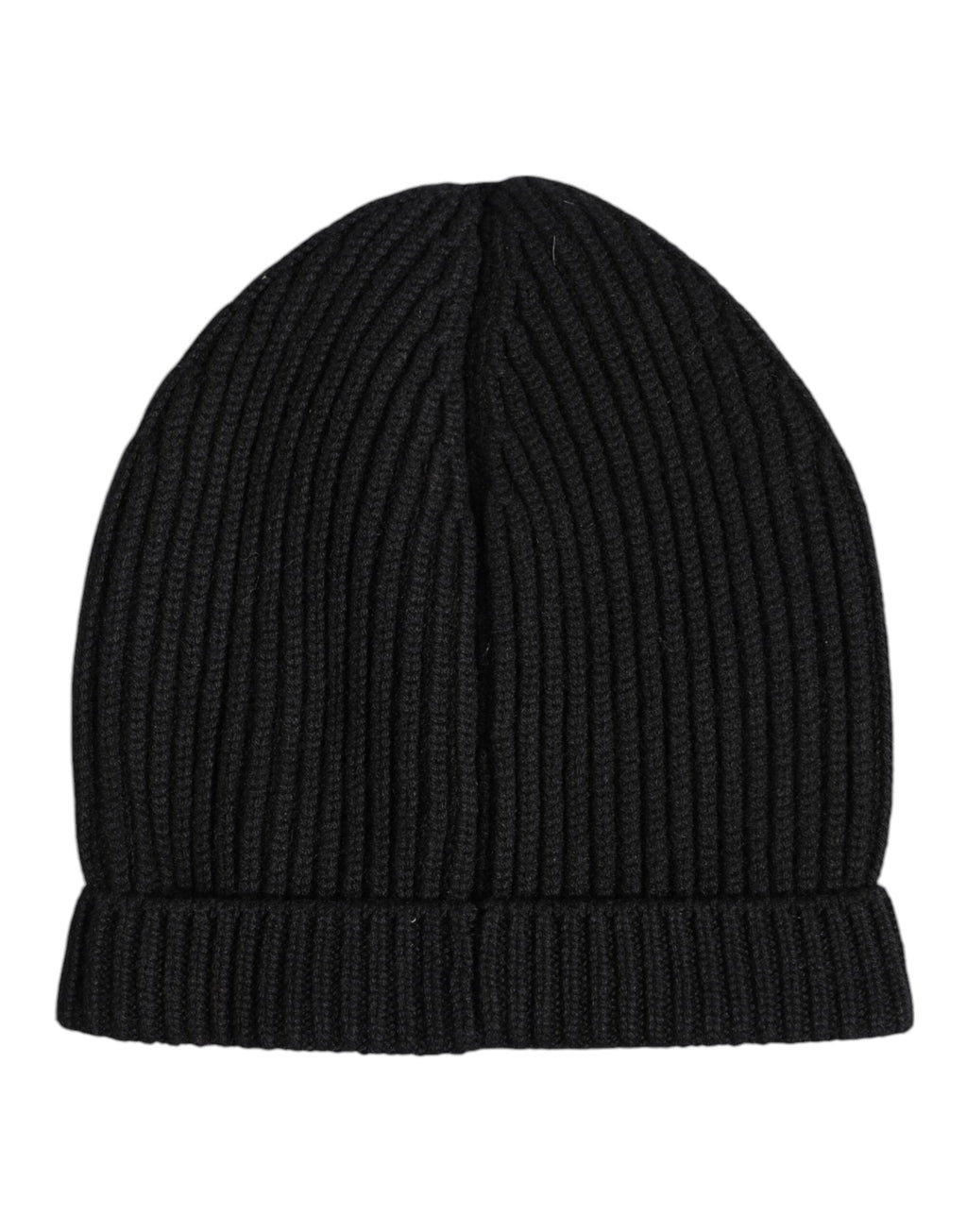 Dolce & Gabbana Black Cashmere Knitted Winter Beanie Men's Hat