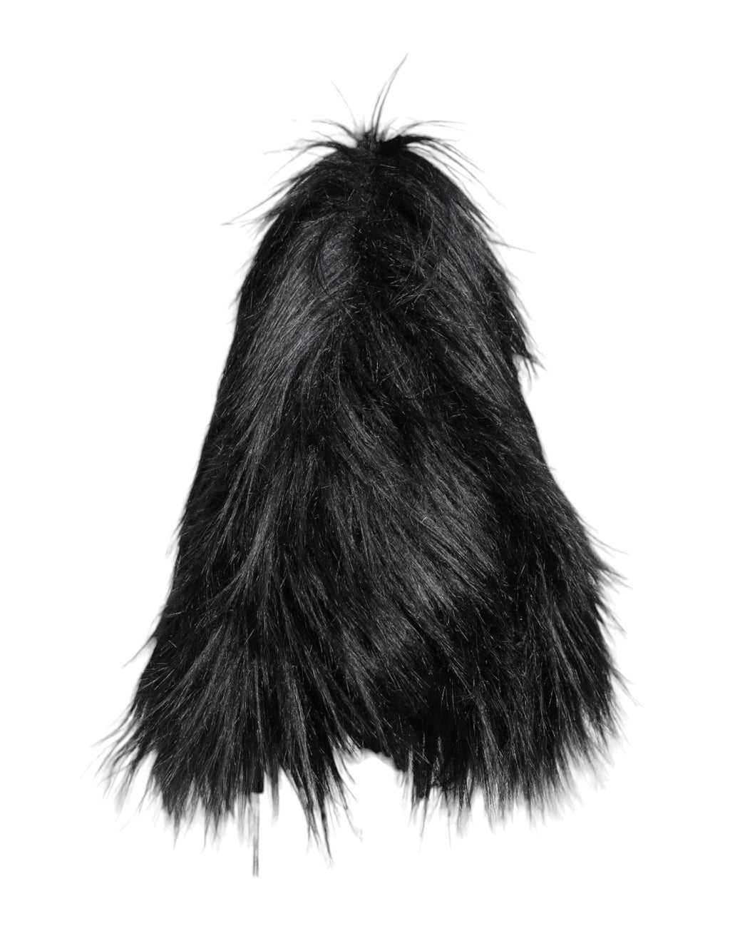 Dolce & Gabbana Black Acrylic Fur Womens Bucket Hat