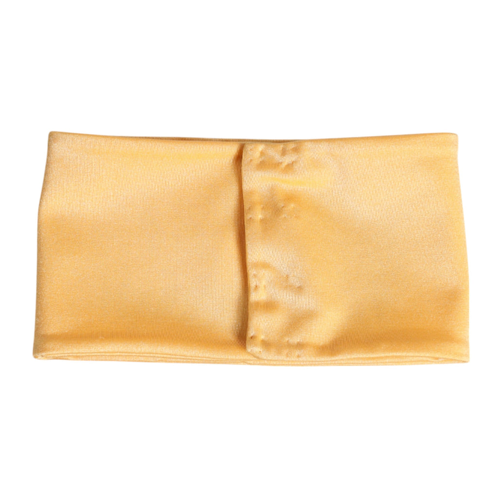 Dolce & Gabbana Yellow Nylon Stretch Women Neck Warmer Women's Scarf