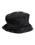 Dolce & Gabbana Black DG Monogram Polyester Jacquard Bucket Women's Hat