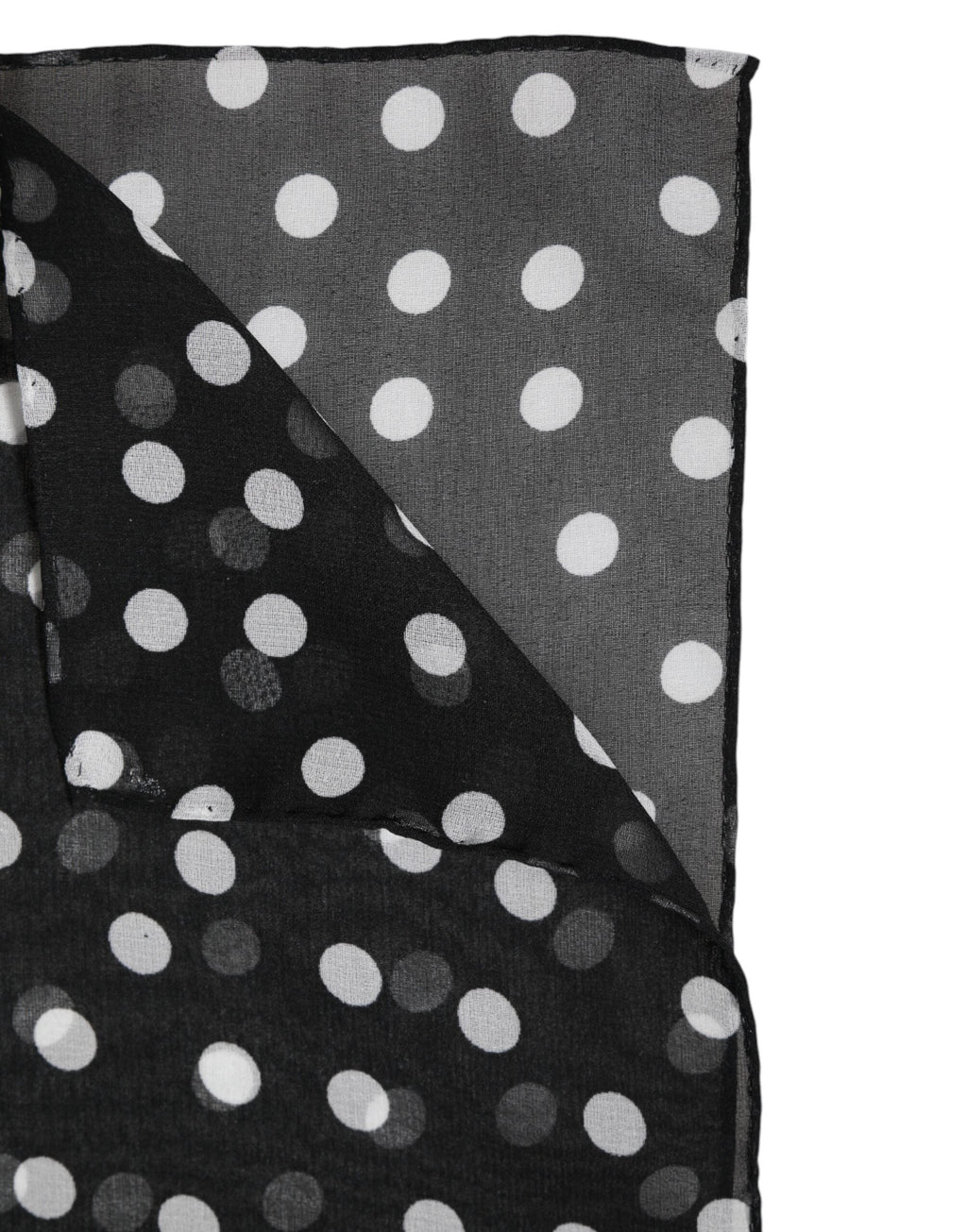 Dolce & Gabbana Black Polka Dots Polyester Wrap Shawl Women's Scarf