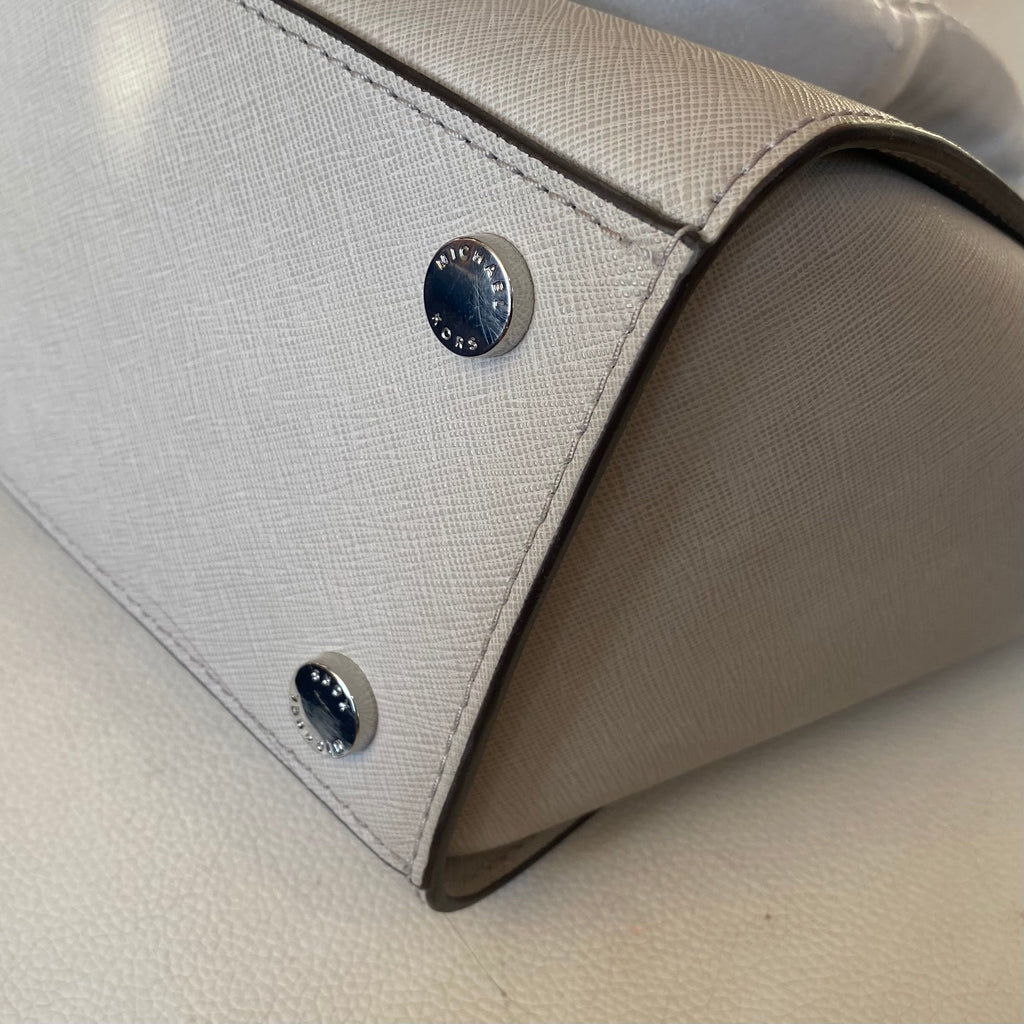 MICHAEL KORS Selma Studded Handbag Light Gray NWOT