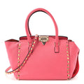 Vitello Small Rockstud Tote Fuxia Fluo