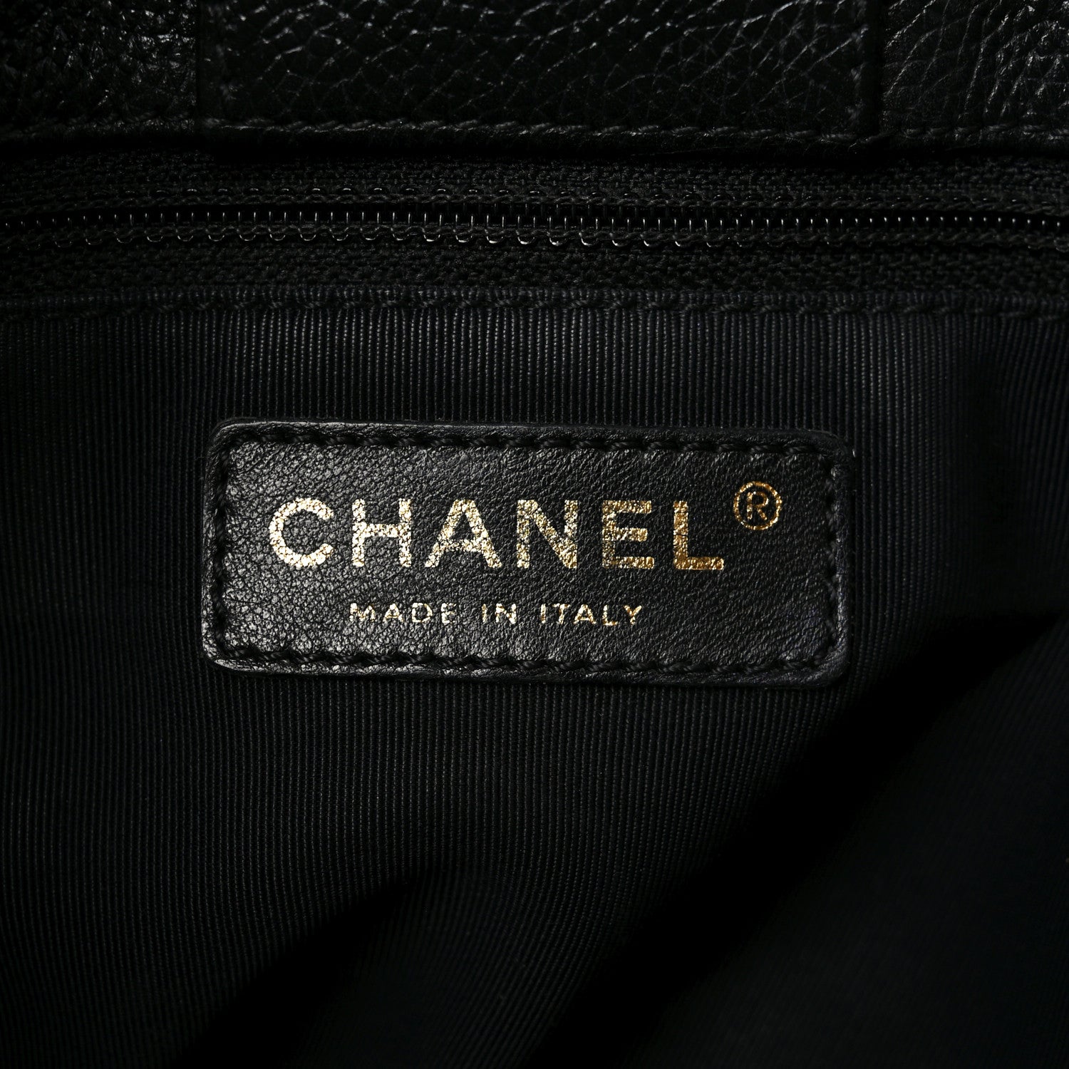 Calfskin Cerf Executive Shopper Tote Black
