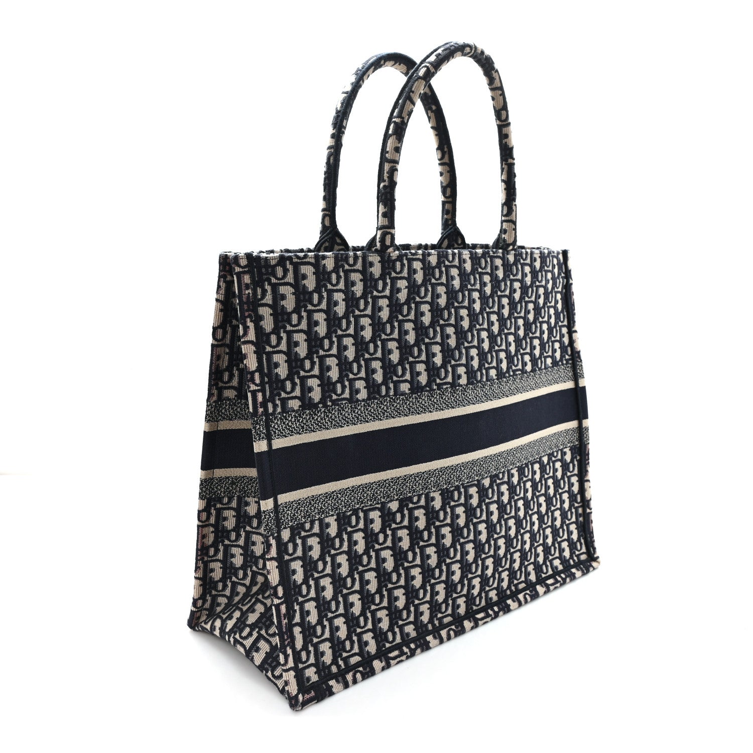 Oblique Large Book Tote Blue Multicolor
