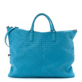 Nappa Intrecciato Maxi Convertible Tote Turquoise