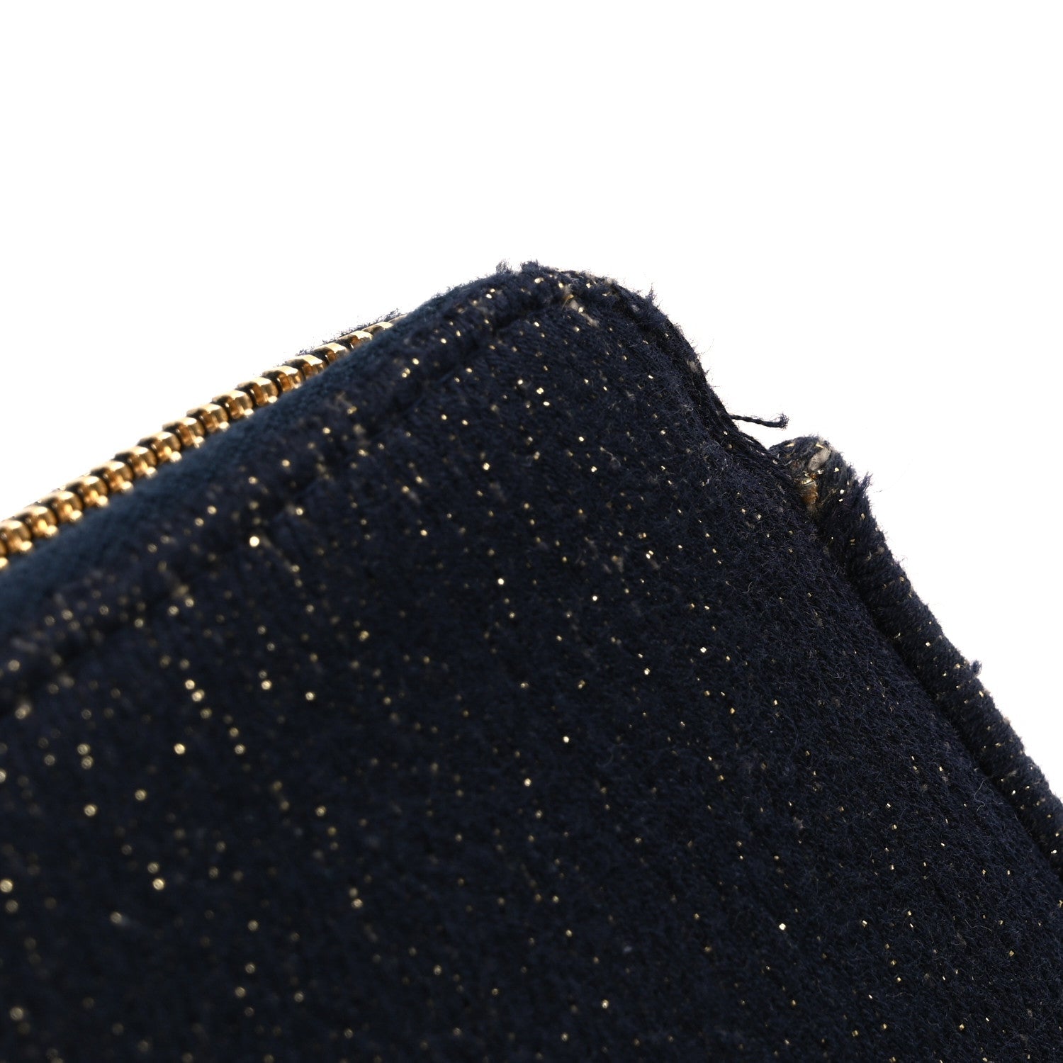 Canvas Small Deauville Clutch With Chain Navy
