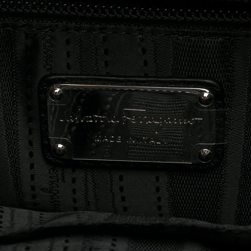 Grained Calfskin Medium Sofia Satchel Black