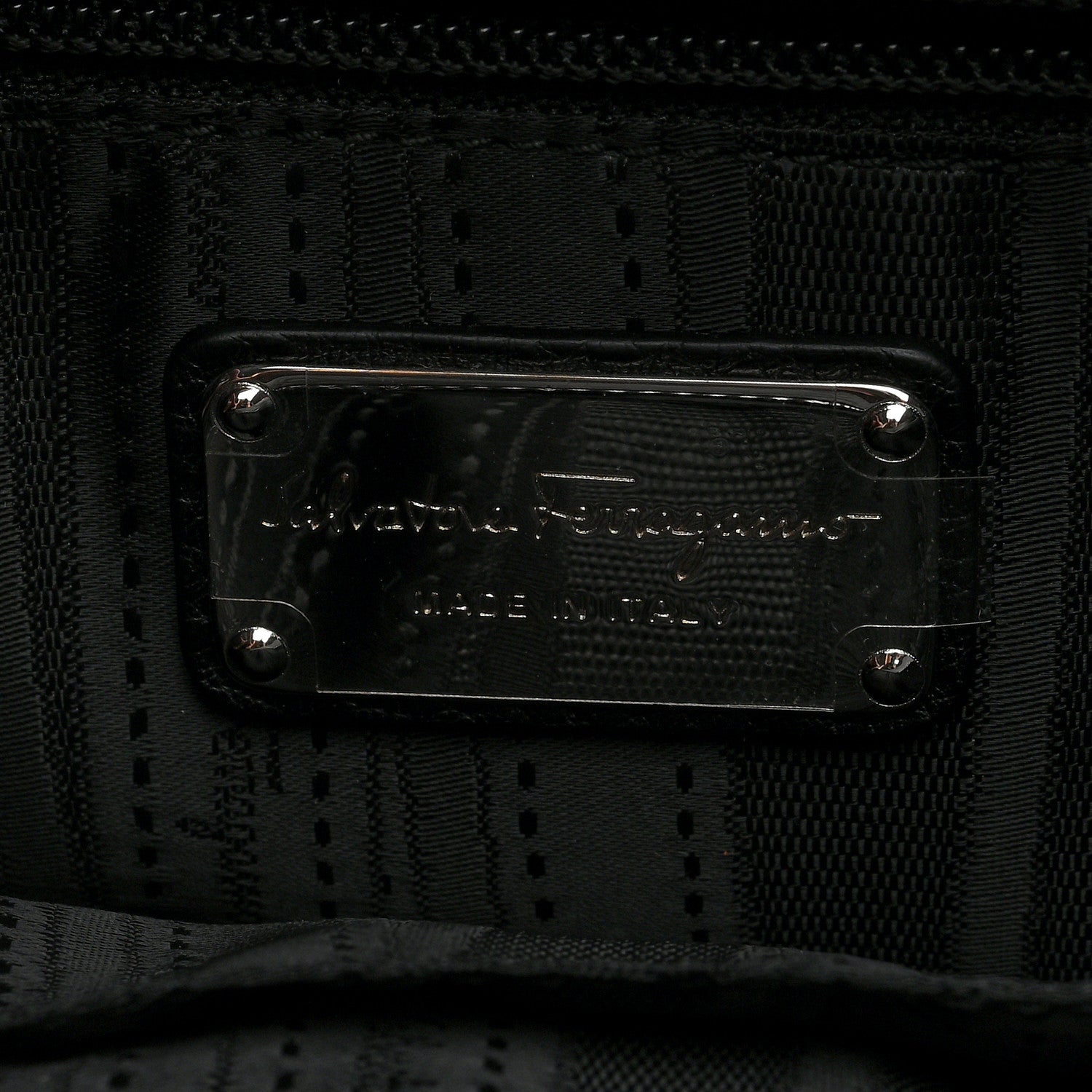 Grained Calfskin Medium Sofia Satchel Black