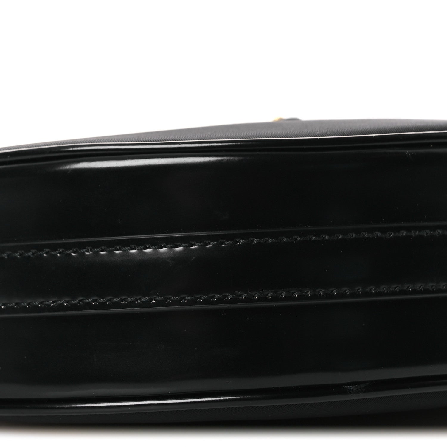 Re-Nylon Spazzolato Mini Arque Shoulder Bag Black