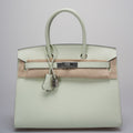 Part 1 Hermes Birkin Sellier 30 Bag In Vert Fizz Epsom Leather With Palladium Hardware from 2023
