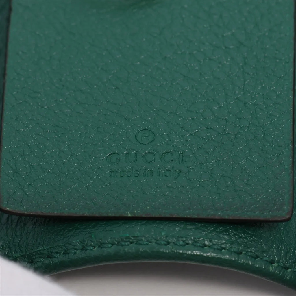 Gucci Bamboo GG Marmont Leather Key Case Green