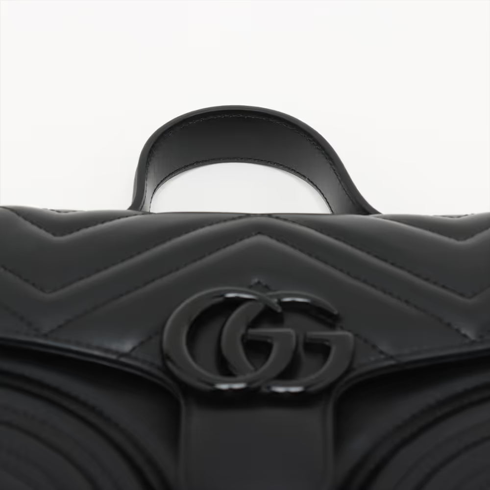 Gucci GG Marmont Leather Two-Way Handbag Black